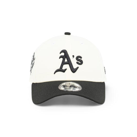 9FORTY Oakland Athletics World Series 1989 2-Tone Black Visor Chrome White Snapback