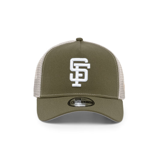 9FORTY A-Frame Trucker San Francisco Giants New Olive Snapback