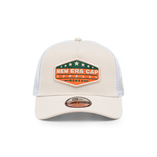 9FORTY A-Frame Trucker New Era Company Stone White Snapback