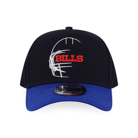 9FORTY A-Frame Buffalo Bills NFL Oversized Black Blue Adjustable