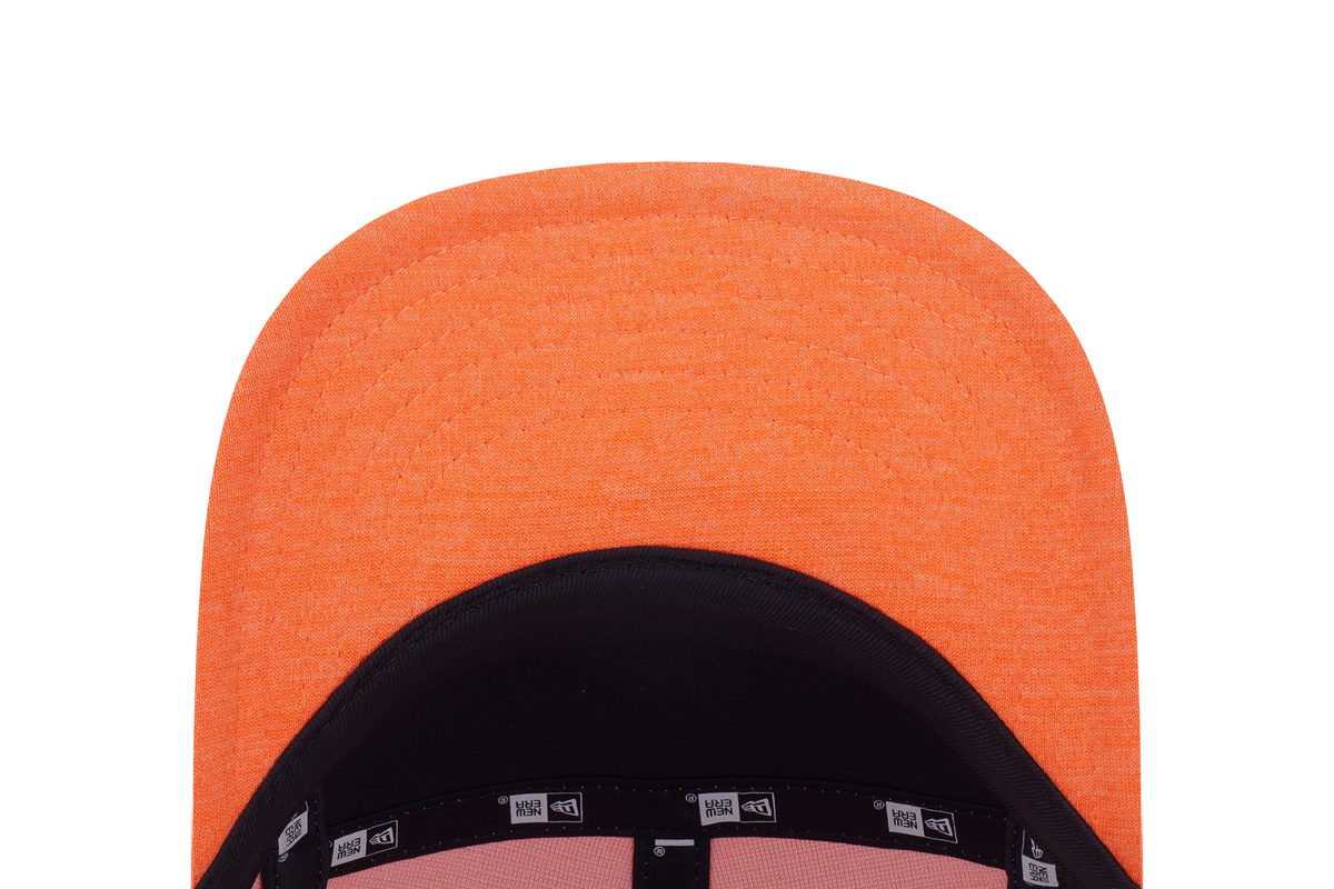 New Era Mountain Graphic Fight Orange Camper Curve Visor Hat