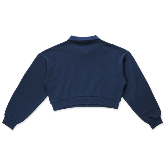 Women New Era Street Class Oceanside Blue Women Half Zip Sweatshirt
