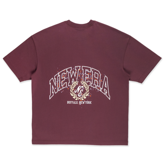 New Era Street Class Maroon Red Oversized Short Sleeve T-Shirt