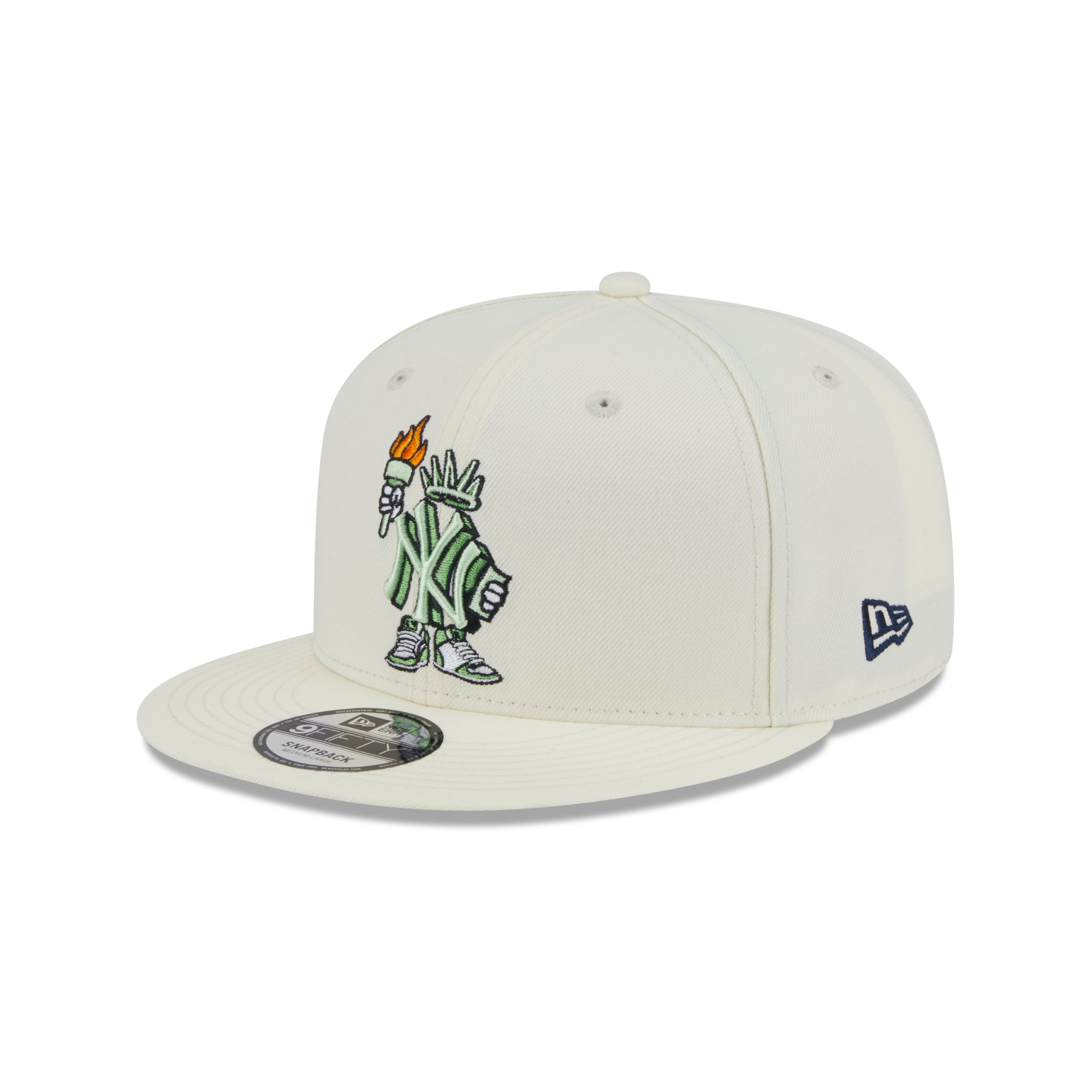 9FIFTY New York Yankees MLB Cartoon Chrome White Snapback – New