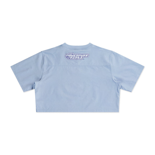 New Era x The Powerpuff Girls Women Blue American Football Crop Jersey