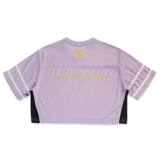 Women New York Yankees Jelly Pastel Lilac Cropped American Football Jersey