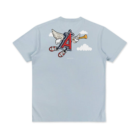 Los Angeles Angels MLB Cartoon Soft Blue Short Sleeve T-Shirt