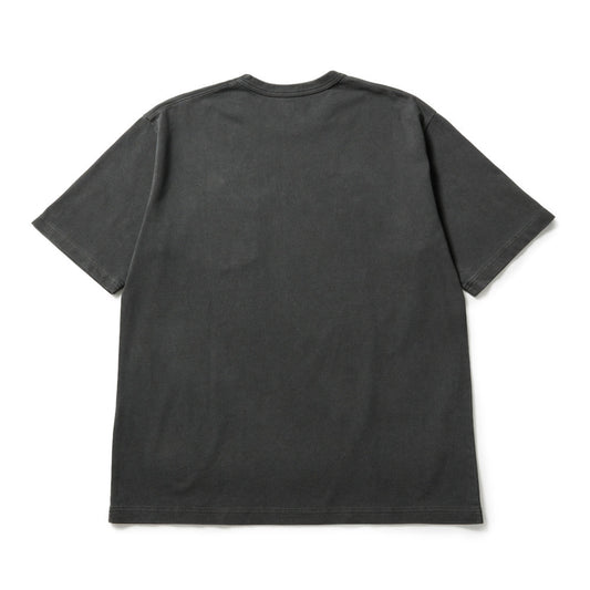 New Era Garment Dyed Box Logo Woven Patch Charcoal Gray Short Sleeve T-Shirt