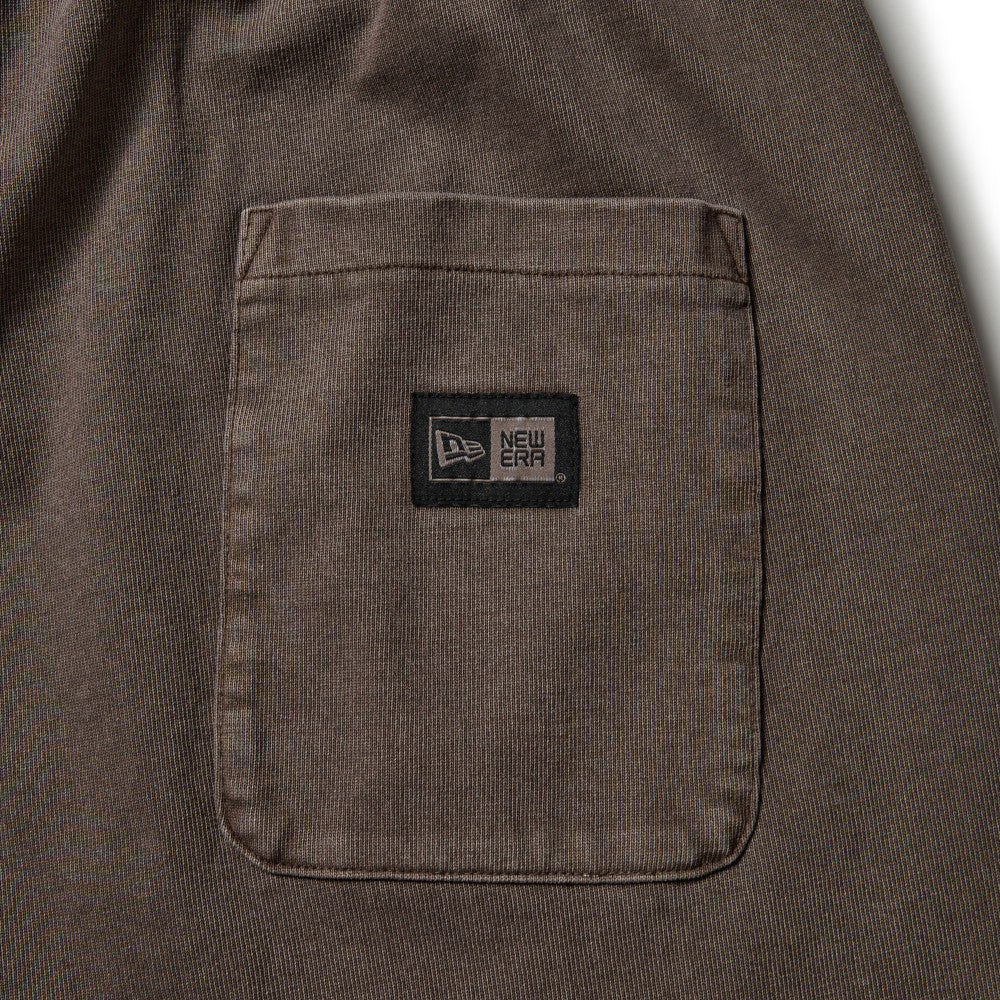 New Era Garment Dyed Heavyweight Cotton Brown Shorts