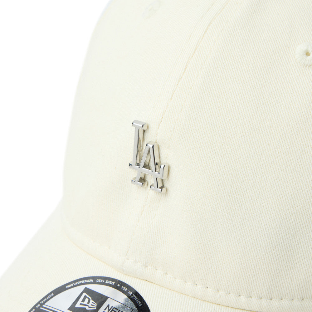 9TWENTY Los Angeles Dodgers Metal Logo Mini Chrome White Adjustable