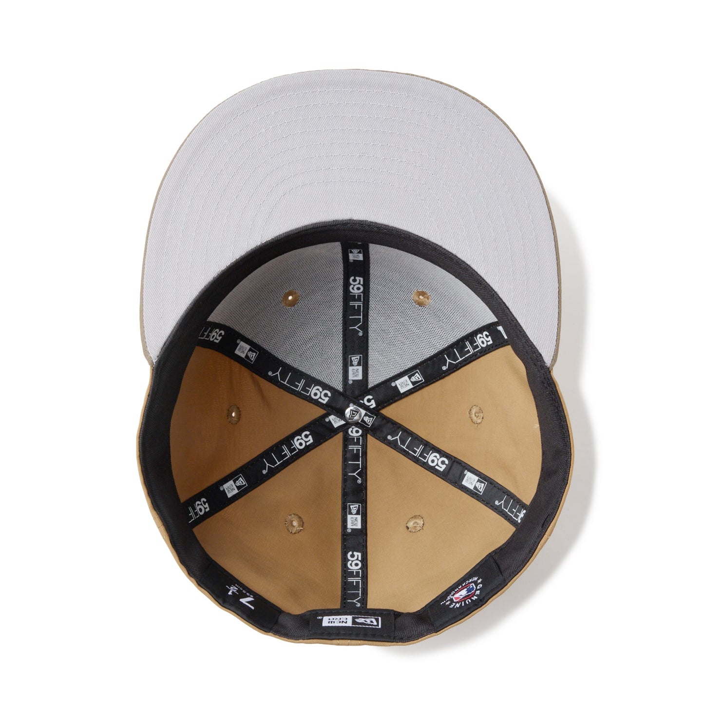 59FIFTY New York Yankees Grosgrain 2-Tone Olive Visor Khaki Fitted