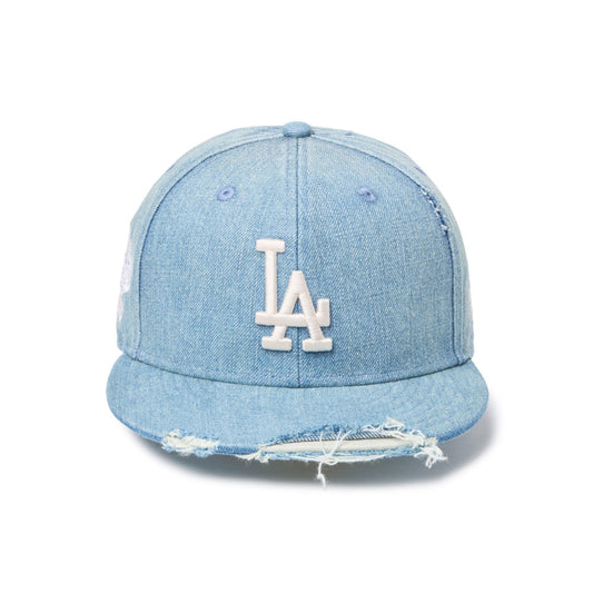 59FIFTY Los Angeles Dodgers Damaged Washed Denim Fitted