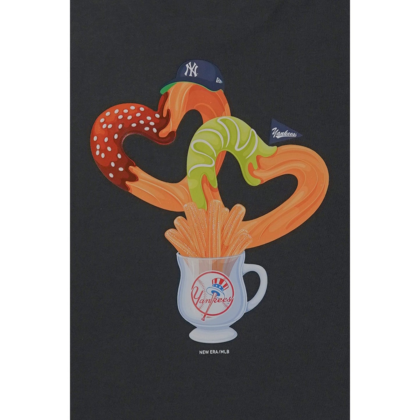 New York Yankees Sugary Twist Oversized Short Sleeve Steel Cloud T-Shirt