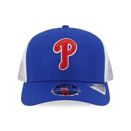 9SEVENTY Trucker Philadelphia Phillies Royal Blue Stretch Snapback