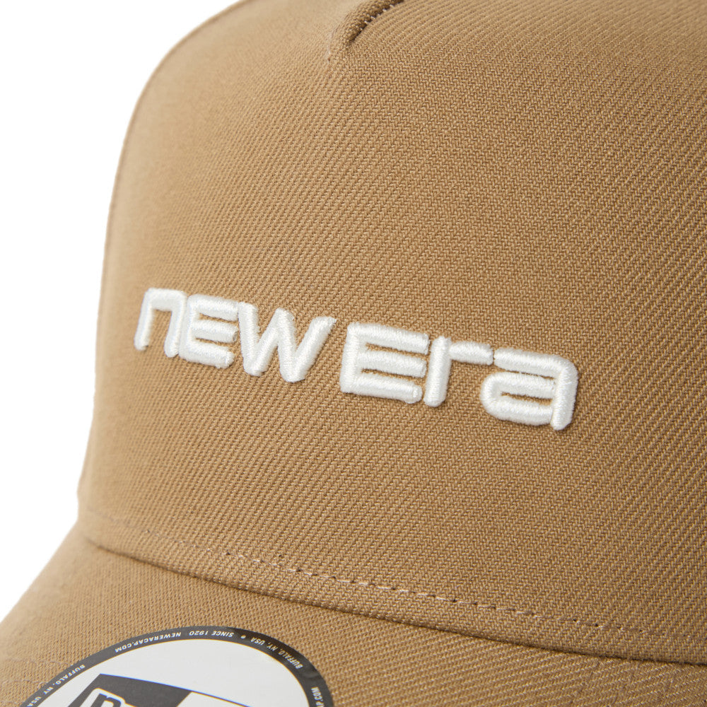 9FORTY A-Frame New Era Brand Name Logo Khaki Adjustable