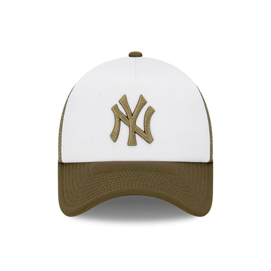 9FORTY A-Frame Trucker New York Yankees Earthtones Olive Snapback