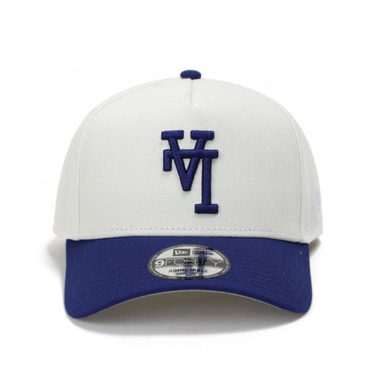 9FORTY A-Frame Los Angeles Dodgers Upside Down 2-Tone Chrome White Dark Royal Snapback