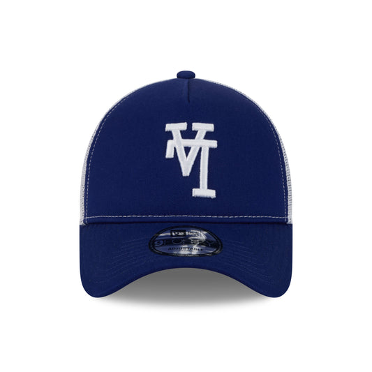 9FORTY A-Frame Trucker Foam Los Angeles Dodgers Upside Down Dark Royal White Snapback