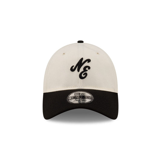 9TWENTY New Era 2-Tone Black Visor Chrome White Adjustable