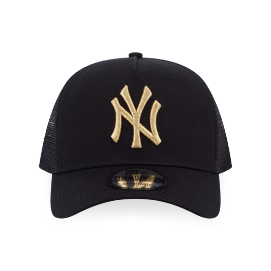 9FORTY A-Frame Trucker New York Yankees Gold Black Snapback
