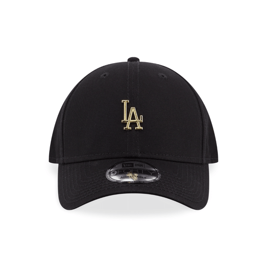 9FORTY Los Angeles Dodgers Metal Badge Gold Black Adjustable