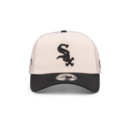 9FORTY A-Frame Trucker Chicago White Sox All Star Game 2003 2-Tone Black Visor Stone Snapback