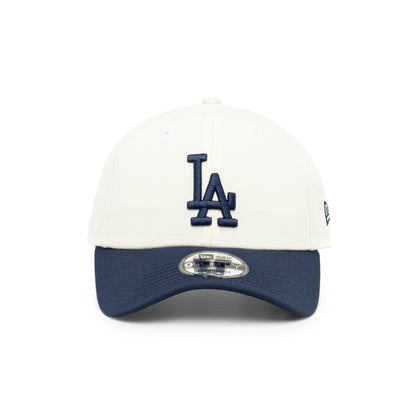 9FORTY Los Angeles Dodgers 2-Tone Navy Visor Chrome White Snapback