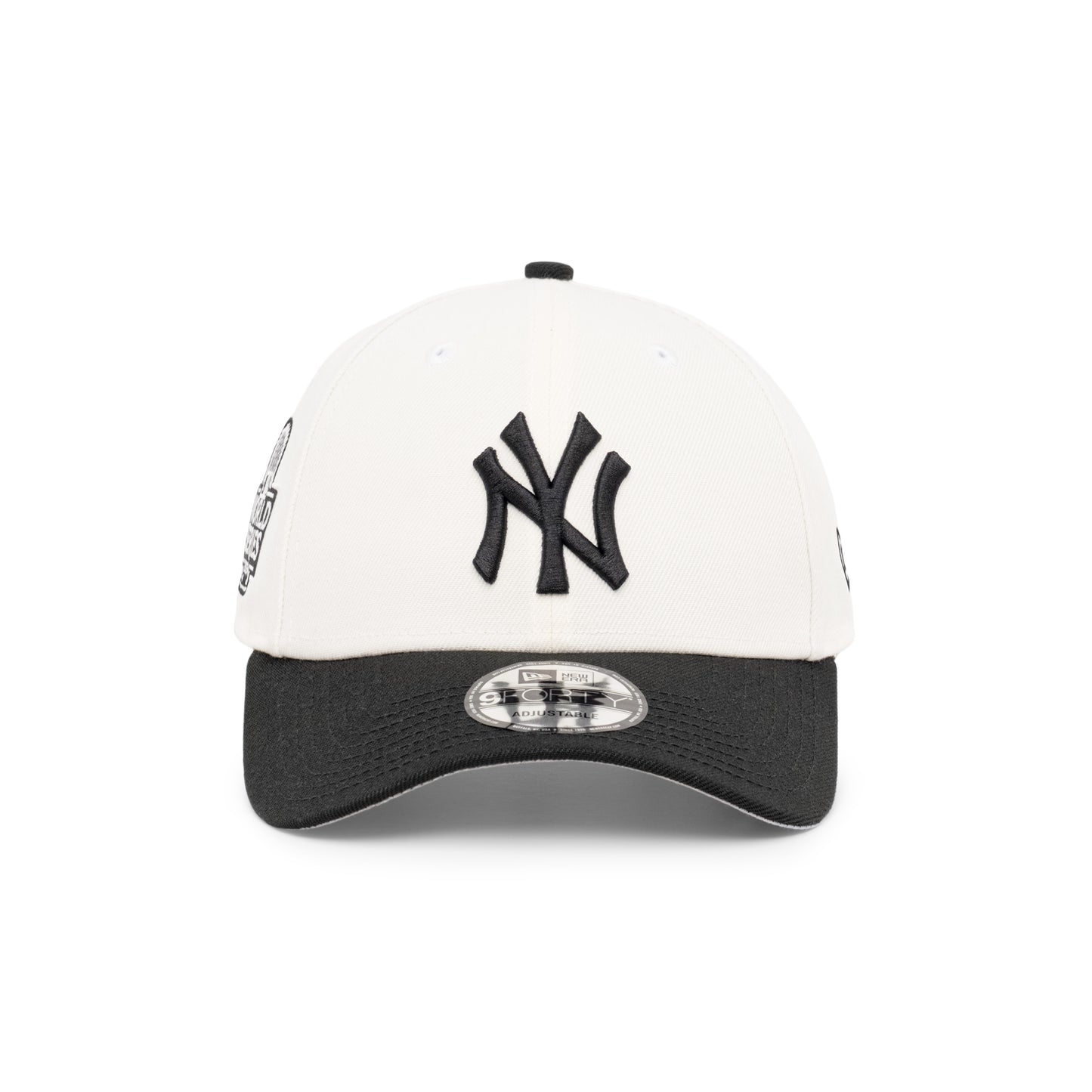 9FORTY New York Yankees World Series 2024 2-Tone Black Visor Chrome White Snapback