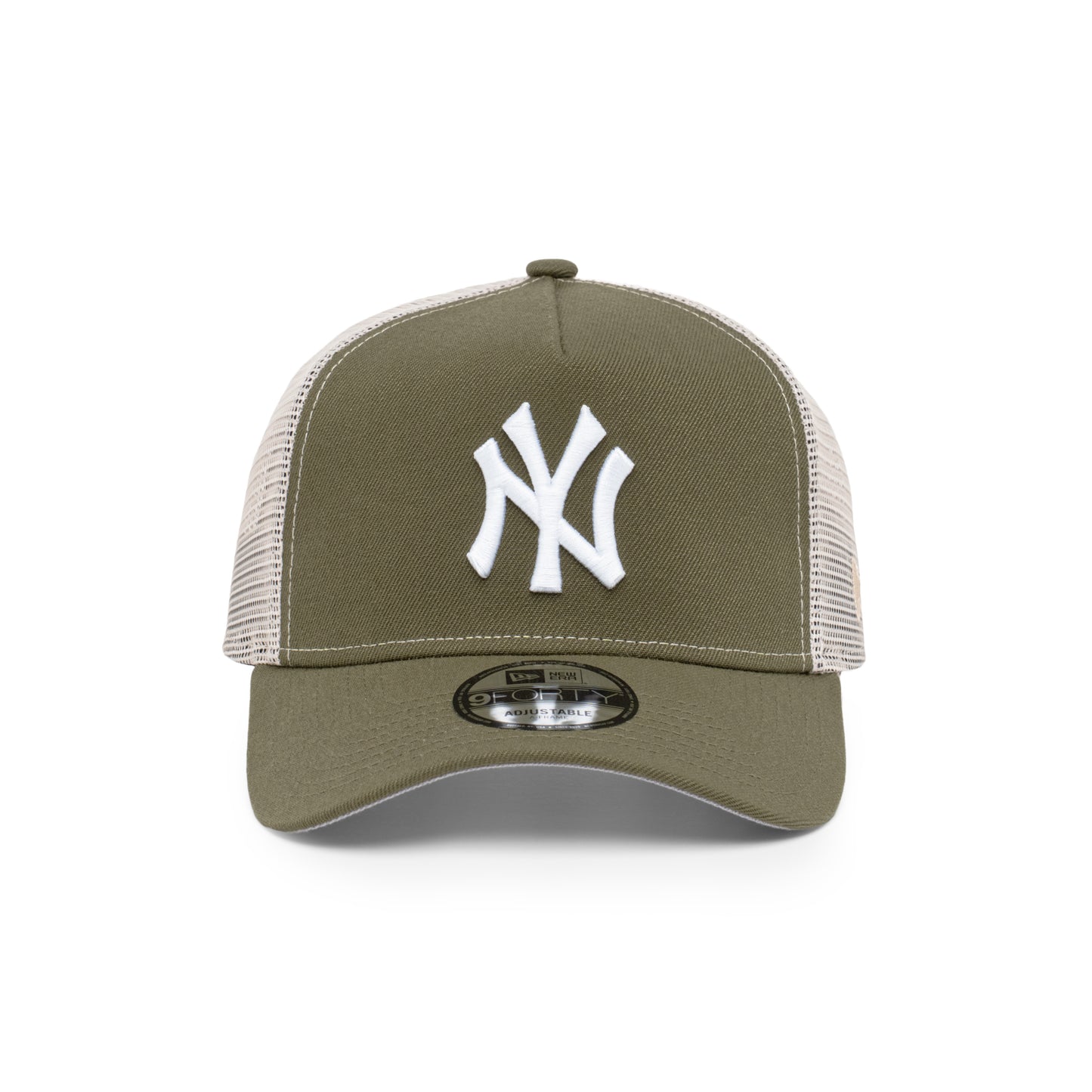 9FORTY A-Frame Trucker New York Yankees New Olive Snapback