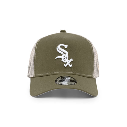 9FORTY A-Frame Trucker Chicago White Sox New Olive Snapback