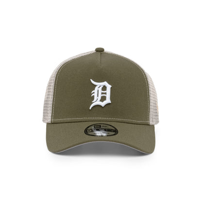 9FORTY A-Frame Trucker Detroit Tigers New Olive Snapback