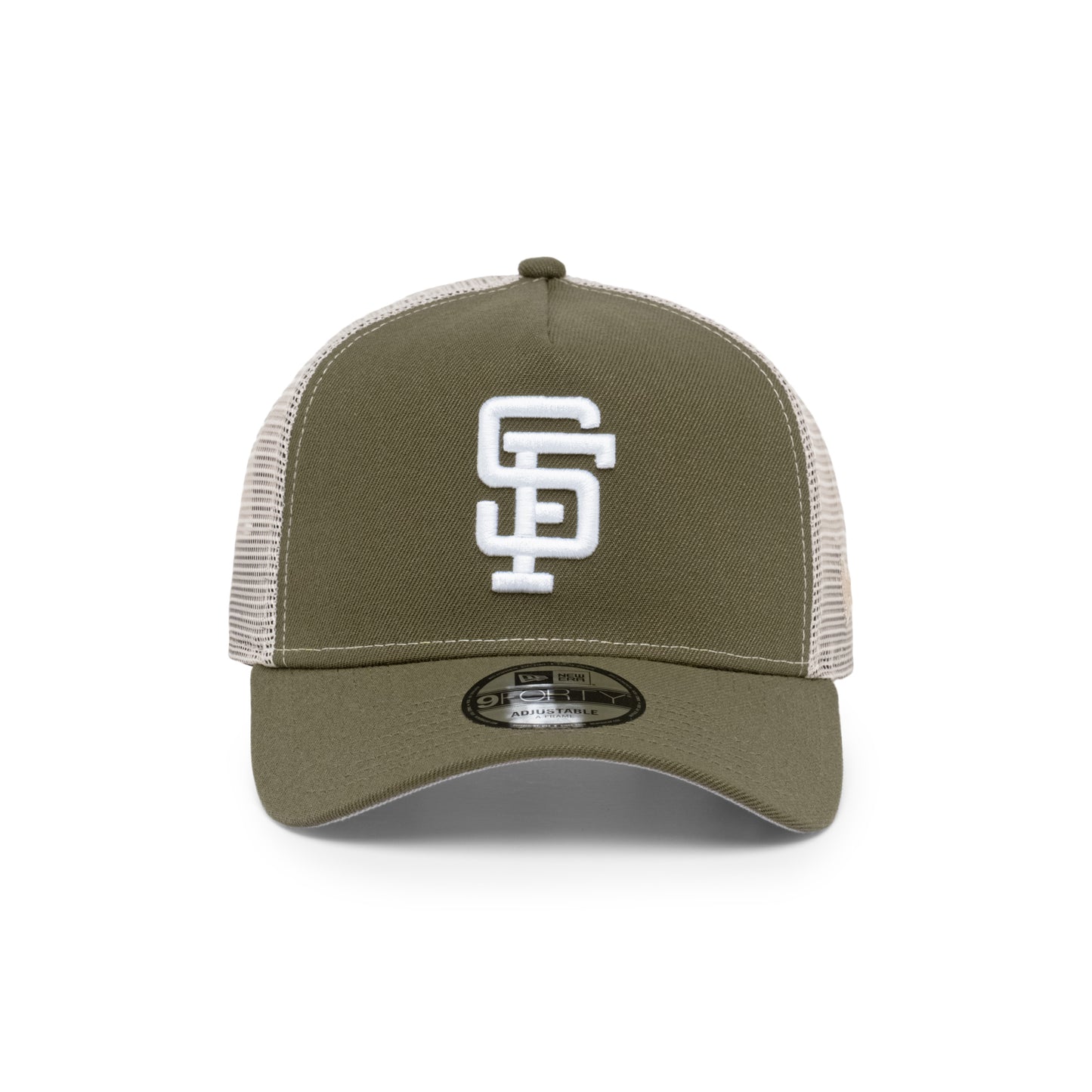 9FORTY A-Frame Trucker San Francisco Giants New Olive Snapback