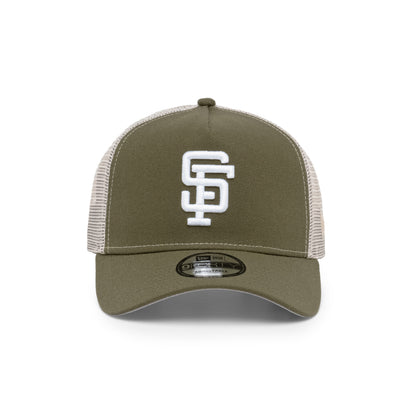 9FORTY A-Frame Trucker San Francisco Giants New Olive Snapback