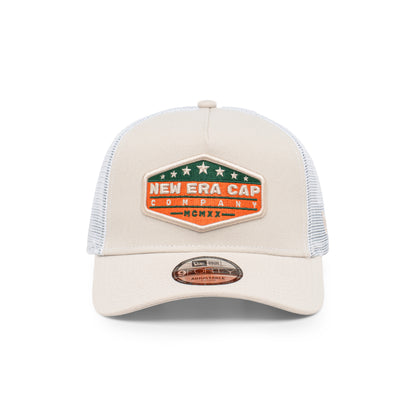 9FORTY A-Frame Trucker New Era Company Stone White Snapback