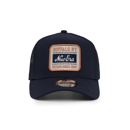 9FORTY A-Frame Trucker New Era Patch Navy Stone Snapback