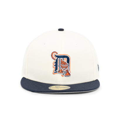 59FIFTY Detroit Tigers 2-Tone Navy Visor Chrome White Fitted