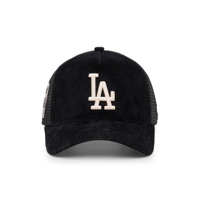 9FORTY A-Frame Trucker Los Angeles Dodgers Stadium 60th Anniversary Black Snapback