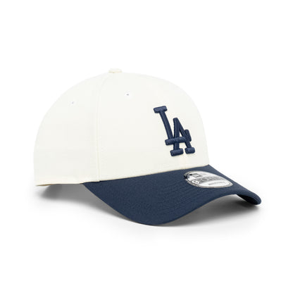 9FORTY Los Angeles Dodgers 2-Tone Navy Visor Chrome White Snapback