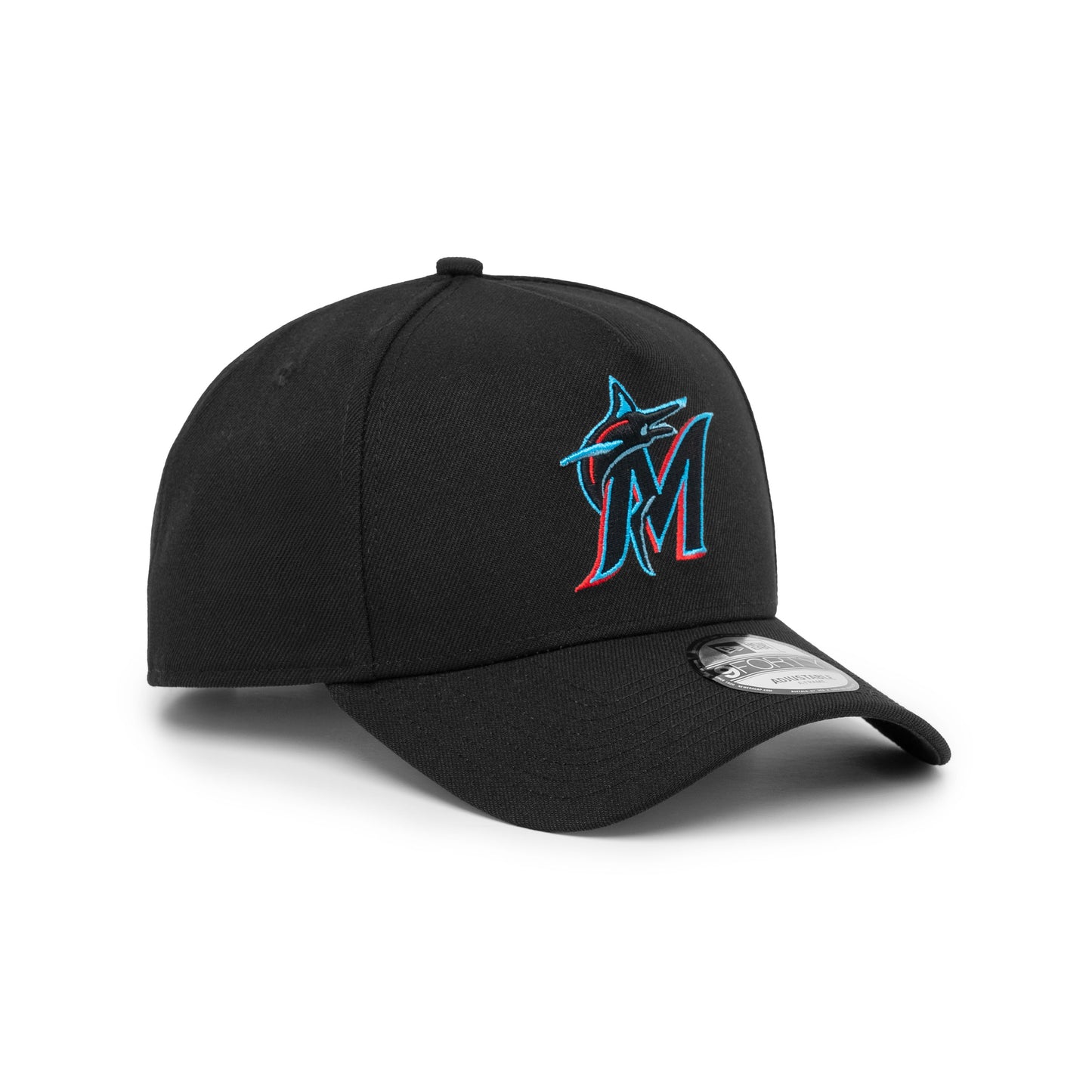 9FORTY A-Frame Miami Marlins Black Snapback