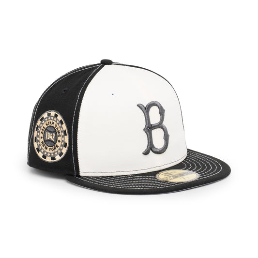 59FIFTY Brooklyn Dodgers All Star Game 2-Tone Black Visor Chrome White Fitted