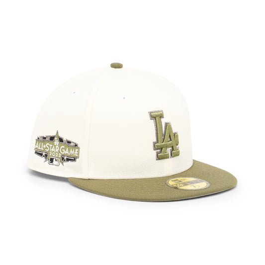 59FIFTY Los Angeles Dodgers All Star Game 2-Tone New Olive Visor Chrome White Fitted