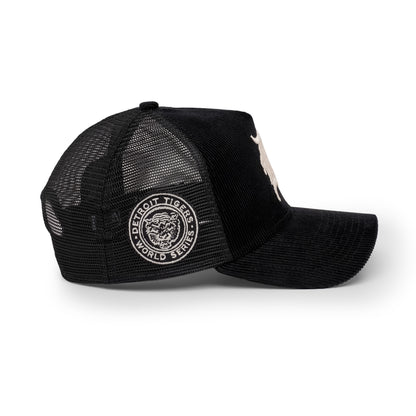 9FORTY A-Frame Trucker Detroit Tigers World Series Black Snapback