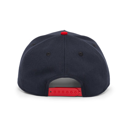 9FORTY A-Frame Cleveland Guardians Basic Team 2-Tone Scarlet Visor Navy Snapback