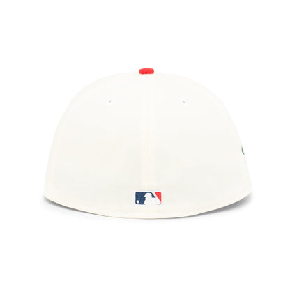 59FIFTY Los Angeles Dodgers Viva Los Dodgers 2-Tone Tiramisu Visor Chrome White Fitted