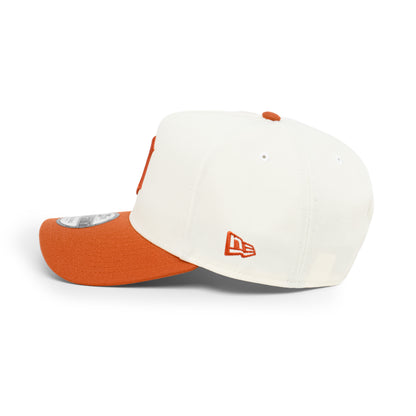 9FORTY A-Frame Detroit Tigers 1945 2-Tone Rush Orange Visor Chrome White Snapback