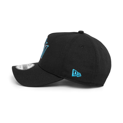9FORTY A-Frame Miami Marlins Black Snapback