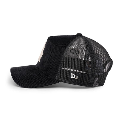 9FORTY A-Frame Trucker Los Angeles Dodgers Stadium 60th Anniversary Black Snapback