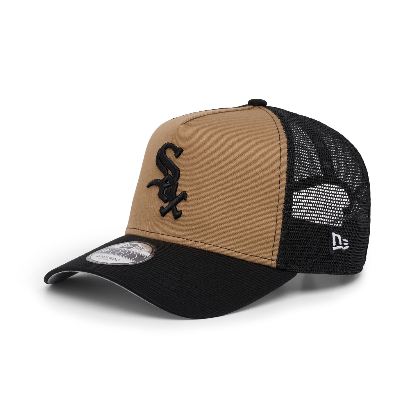9FORTY A-Frame Trucker Chicago White Sox 2003 All-Star Game Khaki Black Snapback