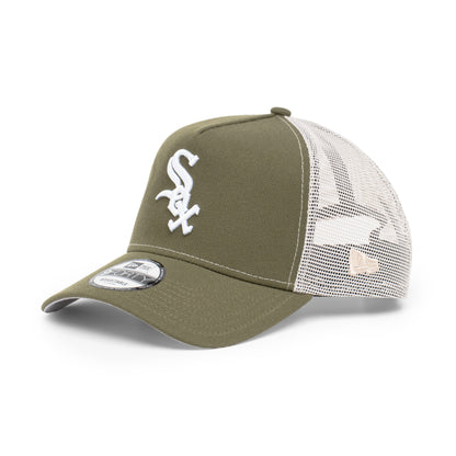 9FORTY A-Frame Trucker Chicago White Sox New Olive Snapback