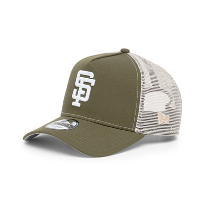 9FORTY A-Frame Trucker San Francisco Giants New Olive Snapback